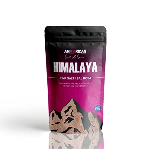 American Salt & Spice Himalaya Pink Salt â€“ Table Salt 1.76lb â€“ 100% Natural Himalayan- Contains 84 Minerals â€“ For Cooking and Also Suitable for Body Bath Scrubs