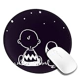 マウスパッド スヌーピー キャラクター 可愛い おしゃれ ゲーミングマウスパッド 丸型 光学式マウス対応 小型 防水 洗える 滑り止め 耐久性が良い (2)