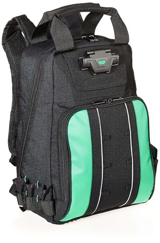 Amazon Basics Tool Backpack, Lighted Bag, Black, 55 Pockets