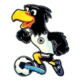 DFB Nationalmannschaft Anstecknadel Maskottchen Paule 65 x 60 x 15 mm, Fußball Design mit Ball, Detailgetreu, für Jacken Caps Taschen, Fanartikel, Geschenk für Männer
