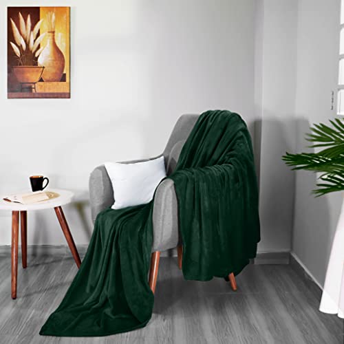 Utopia Bedding Fleece Blanket Throw Size Forest Green 300Gsm Luxury Blanket For Couch Sofa Bed Anti-Static Fuzzy Soft Blanket Microfiber (60X50 Inches) #TOP3
