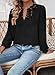 Falechay Black Tops Tunic Tops Vneck Shirts Long Sleeve Blouses For Women Fashion 2025 Dot Babydoll Lace Tassel Swiss Boho Clothing S