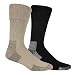 Dr. Scholl's Men's Advanced Relief Big and Tall D and C Crew 2 Pack Socks, Khaki/Black, 11-15