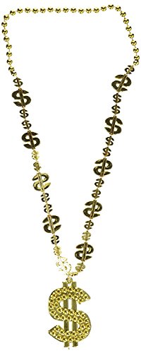 $ Beads w/ $ Medallion Party Accessory (1 count) (1/Card)