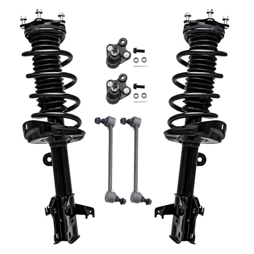 Image of Detroit Axle - Front 6pc Struts Kit for 07-12 Acura RDX, Struts & Coil Spring Sway Bar Links Lower Ball Joints 2007 2008 2009 2010 2011 2012 Replacement Suspension