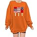 Sweat Pour Femmes Hoodies Drapeau Américain Imprimer O Cou À Manches Longues Pull Tops À La Mode Casual Surdimensionné Lâche Dames Blouses Manteaux De Fourrure De Mode Pour Femmes#4060