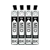 MED-BK(メダマヤキ) 4本セット(黒4本) EPSON用互換インクカートリッジ エプソン用互換インク 対応機種 EW-056A EW-456A Owlink MED-4CL MED-BK MED-C MED-M MED-Y EW-056Aインク EW-456Aインク MED-BK MED-BK EW-056A EW-456A