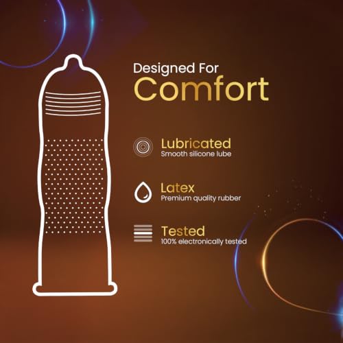 Image of Funtime Coffee Flavoured Dotted Condoms Pack of 3 (10pcs each) | Ribbed & Contoured Condoms for Enhanced Pleasure | Natural Rubber Latex for Protection | Lubricant Coated for High Satisfaction & Excitement