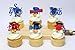 Graduation Decorations 2025 Red Blue, Graduation Cupcake Toppers 2025 Blue Red, Glitter Class of 2025 Cupcake Toppers Supplies, Class of 2025 Congrats Grad Cap Diploma Cupcake Picks - 40Pcs