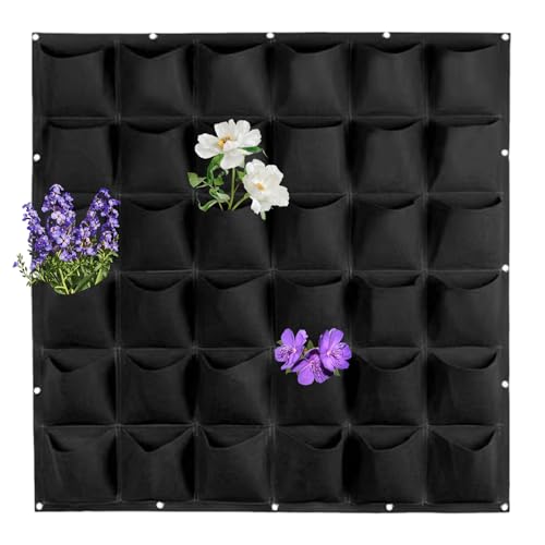 Macetero vertical de pared con 36 bolsillos para revivir paredes vacías 2