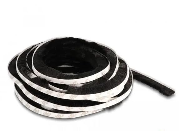 Bürstenstreifen DeLOCK calfeutrage bas de porte 15 mm ruban brosse noir 5m