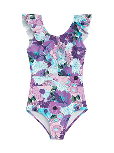 Kanu Surf Girls' Gianna Beach Sport Ruffle One Piece Swimsuit