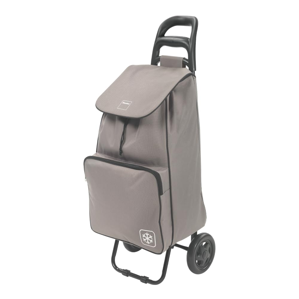 Metaltex Krokus - Trolley per la spesa, 50 l, con borsa frigo, borsa rimovibile