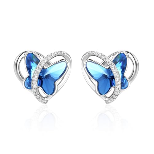 Gioielli di Moda: Gli orecchini da donna con farfalla di cristallo a forma di cuore scintillano e brillano quando li indossate e hanno un portamento elegante. Possono essere abbinati a camicie, abiti da sera, gonne, jeans, ecc. aggiungendo un fascino unico a voi. Adatti per l'abbigliamento quotidiano, le uscite primaverili, le feste e le attività commerciali