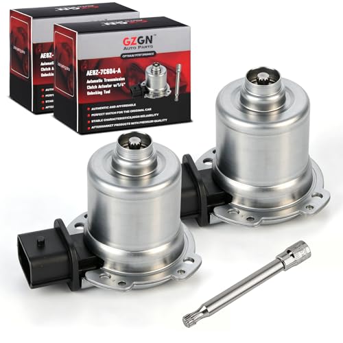 GZGN 2PCS AE8Z-7C604-A Automatic Transmission Clutch Actuator A/B for 2012-2018 Ford Focus SE SEL & 2011-2019 Ford Fiesta, DPS6 6DCT250 Dual Clutch Shift Actuator with 1/4" Unlocking Tool AE8Z7C604A