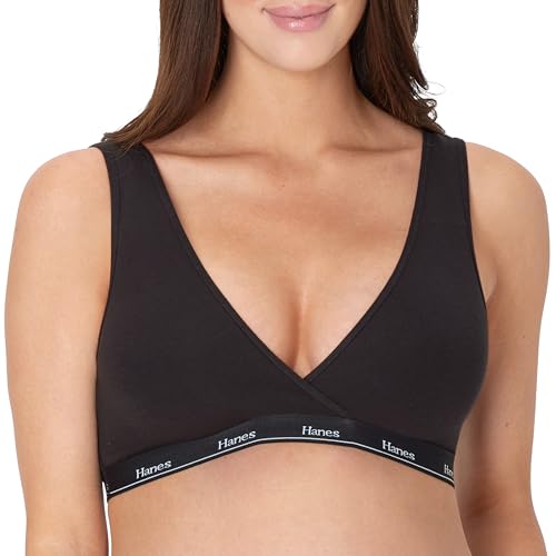 Hanes Women's Maternity Bra, Lounge Nursing Bralette,...