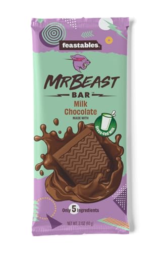 Image of Feastables Mr. Beast Bar Chocolate Bar, 60G(Milk Chocolate),280 Grams