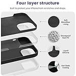 OTOFLY Designed for iPhone 13 Phone Case, Silicone Shockproof Slim Thin Phone Case for iPhone 13 6.1 inch (Black) - Image 2