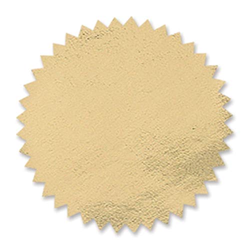 PaperDirect Plain Gold Foil Embossing Serrated Edge Certificate Seals, 2 Inch, Self Adhesive, 100 per Pack, Embossed Seals for Certificates, Achievement and Award Stickers for School, Work, Diploma