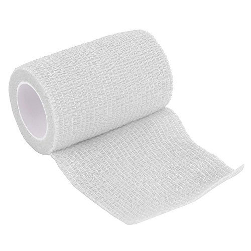 VIMOER Vendajes autoadhesivos de Envoltura cohesiva, Cinta autoadhesiva, autoadhesiva, Rollo único, Blanco, 10cm*5m