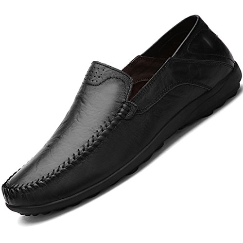 Go Tour Men's Premium Genuine Leather Casual Slip on Loafers Breathable Driving Shoes Fashion Slipper