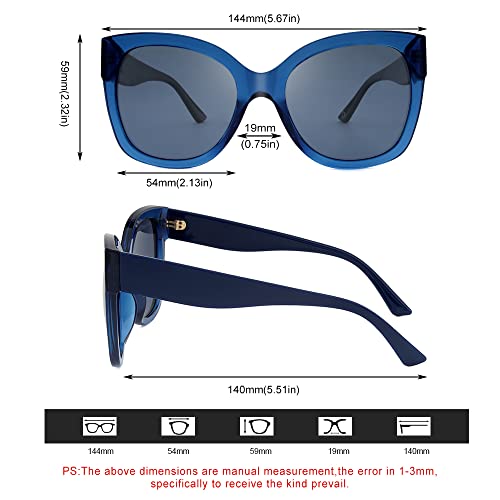 Sunglasses For Women Polarized Oversized Butterfly Eco-Friendly Plastic Frame UV Protection4