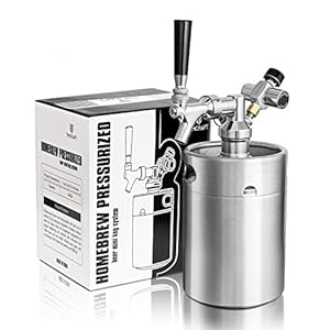 TMCRAFT 1,8L Druck Mini-Fass Growler Zapfanlage
