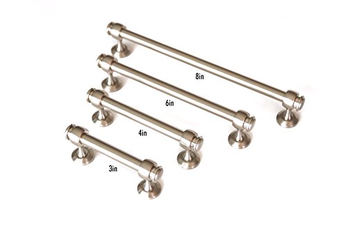 Kruse Hardware 30439 - (10-Pack) Milano Door And Drawer Pull - 6In Center-To-Center, Brushed Satin Nickel #TOP2