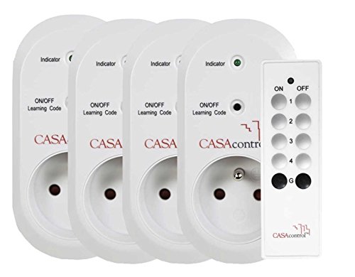 Pack de 4 prises wifi avec télécommande pour Smart wifi [Casa Control]