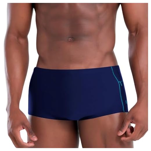 MASH Sunga Bolso Com Zíper Masculina Praia Sungão Uv 50+, Azul Marinho, G