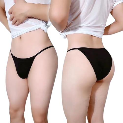 Gay Sissy Femboy Panties, Men’s Lingerie Cute See-Through Underwear, Crossdresser Bulge Pouch Thong, Elastic Soft Pouch3