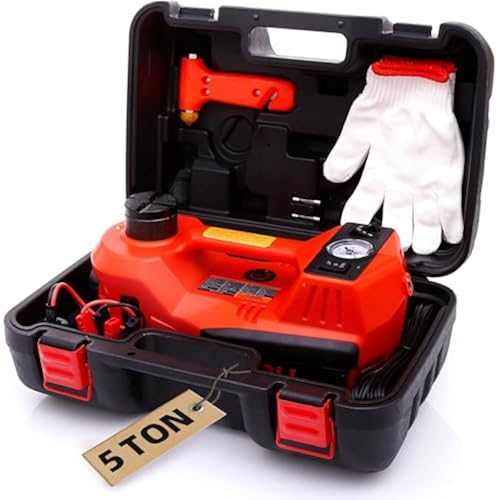 STANDTALL Electric Car Jack 5 Ton 12V Hydraulic Jack, Built-in Inflator