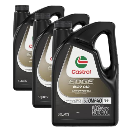 Image of Castrol Edge Euro 0W-40 A3 /B4 Advanced Full Synthetic Motor Oil, 5 Quarts (Pack of 3)