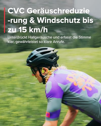 SUUNTO Sonic Knochenschall Kopfh&ouml;rer, Open-Ear Bone Conduction Bluetooth Sport Kopfh&ouml;rer, Verbesserter Bass, IP55 Wasserdicht, 10 Stunden Lange Akkulaufzeit, Ideal f&uuml;r Laufen & Radfahren, 31g