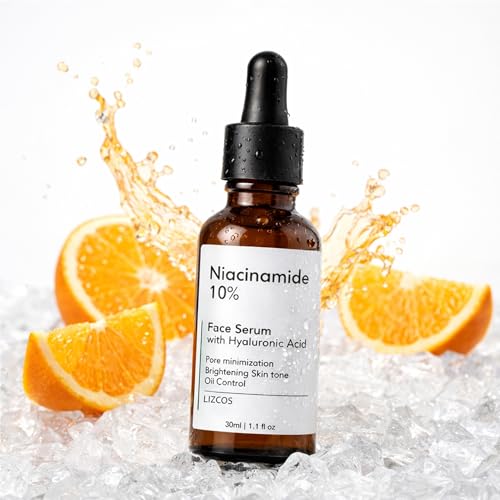 Image of 10% Niacinamide Face Serum with Hyaluronic Acid, Vitamin C & E | Brightening, Hydration & Oil Control | Reduces Acne Marks & Pores | Suitable for All Skin Types (PACK OF 30ML)