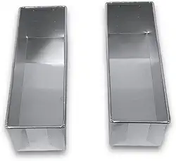 KIT 2 FORMAS RETANGULARES PARA PÃO BOLO 30X10X10 ALUMÍNIO