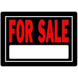 Hillman 840131 Panneau à vendre avec espace pour remplir en aluminium Noir et rouge 10 x 14 cm