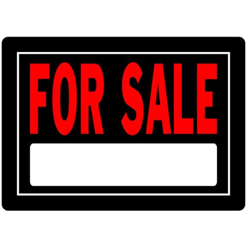 Hillman 840131 for Sale Sign with Space for Fill in, Black and Red Aluminum Metal, 10x14 Inches 1-Sign