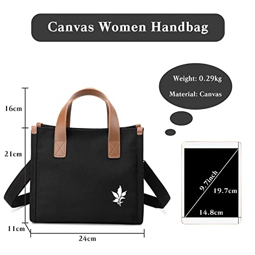 Image of CORIOS Women Shoulder Bag Canvas Handbag Crossbody Bag Multifunctional Top Handle Bag Casual