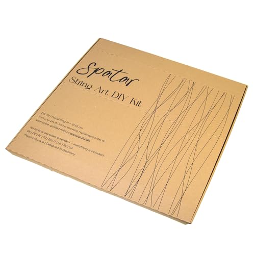 spatar String Art DIY Kit Ring M – Personalisiertes Fadenbild aus eigenem Foto – Kreatives Wandbild zum Selbermachen – Geschenkidee – Ø 53 cm