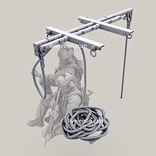 Miniatura 5 de PANGCHENG 135 Pave Hawk Helicóptero Crew Set, Resina Modelo Soldado GK, tema militar moderno, sin montar y sin pintar kit