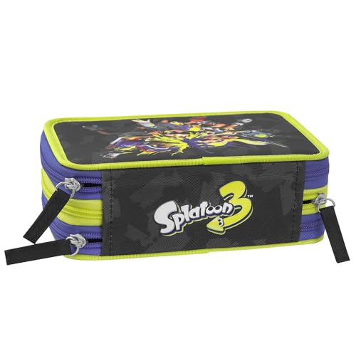 Trousse 3 compartiments Splatoon pour ne plus perdre ses crayons à l'école primaire - 6
