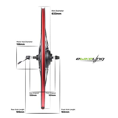 image for eBikeling 36V 700C Rear 500 Watt Ebike Conversion Kit, Electric Bike C