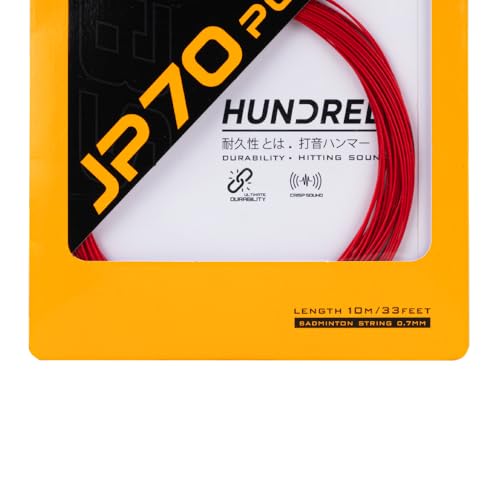 Image of Hundred JP 70 Power Badminton String | 0.70 mm High Repulsion & Power | Superior Durability & Tension Hold | Crisp Hitting Sound | Pro-Level Performance