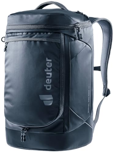 Deuter Unisex Duffel Pro Pack 30, Convertible 30L Duffel & Backpack for Versatile One-Bag Travel & Everyday Use - Black