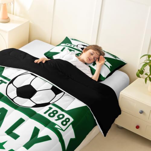 Image of Feelyou Football Soccer Comforter Set Twin Size Bedding Set