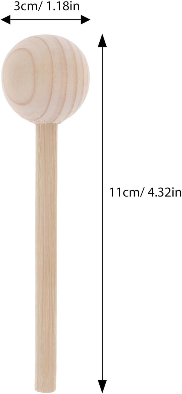 STOBAZA 10pcs Pine Wood Bead Sticks DIY Craft Rods for Multi-use Wooden Decorations Handmade Projects and Home Ornament Accents