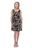 Jostar Women's Tank Mini Dress – Glitter Sleeveless Scoop Neck Casual Printed Flowy T Shirt One Piece