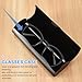 Kqcibz Slim Matte Hard Metal Spectacles Case Reading Glasses Eyeglasses Case Protection Case Black