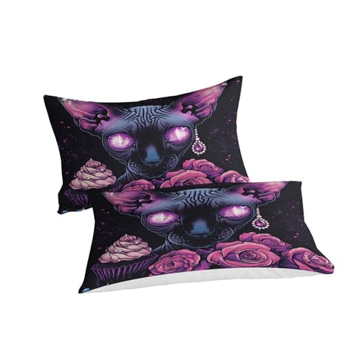 Housse de couette double 3D avec 2 taies d'oreiller 65x65 cm - 4